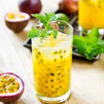 FULL OF PASSION FRUIT MOJITO IN A GLASS