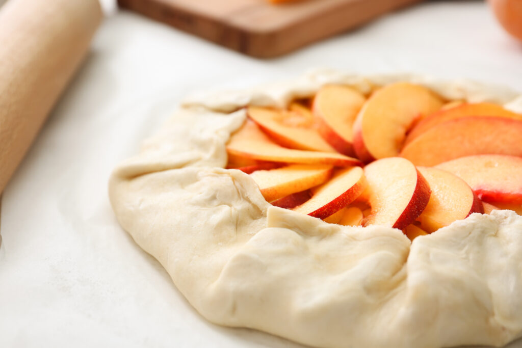A Peachy keen galette ready to go into the oven