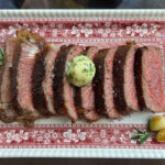 Bone-in Ribeye with Herbed Garlic Butter.